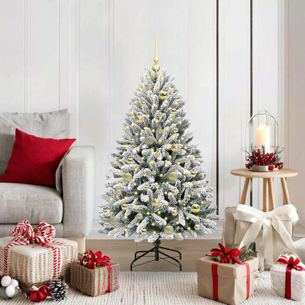 Kunstkerstboom 120 Cm 150 Led's Warmwit Pvc En Staal