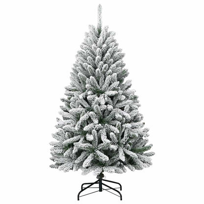 Kunstkerstboom met 150 LED Groen en Wit 120 cm PVC en Metaal