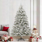 Ø 120 x 240 cm / Groen en wit / met 300 LED's en witte ballen