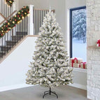Ø 128 x 270 cm / Groen en wit / met 300 LED's en witte ballen