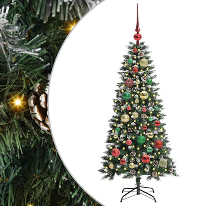 Kunstkerstboom met 150 LED Groen 120 cm PVC en Plastic en Staal