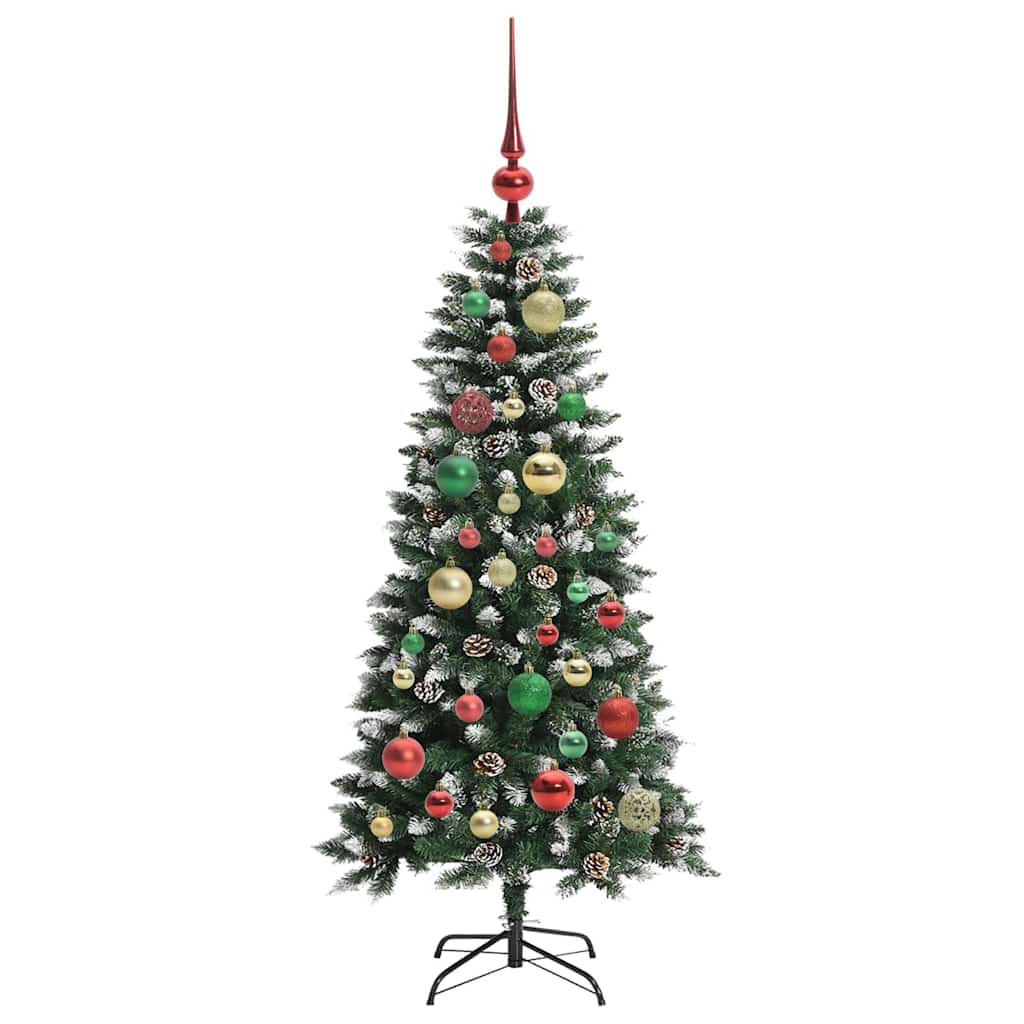 Kunstkerstboom met 150 LED Groen 120 cm PVC en Plastic en Staal