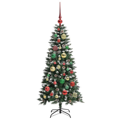 Kunstkerstboom met 150 LED Groen 120 cm PVC en Plastic en Staal