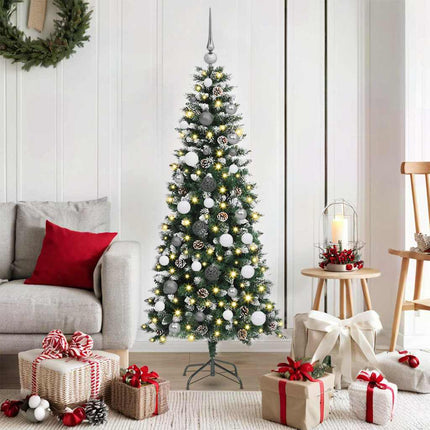 Kunstkerstboom Groen Pvc En Plastic En Staal