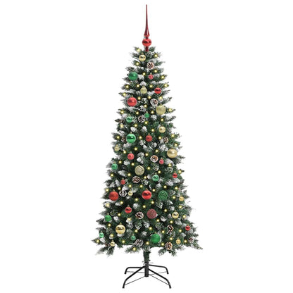 Kunstkerstboom met 150 LED Groen 150 cm PVC en Plastic en Staal