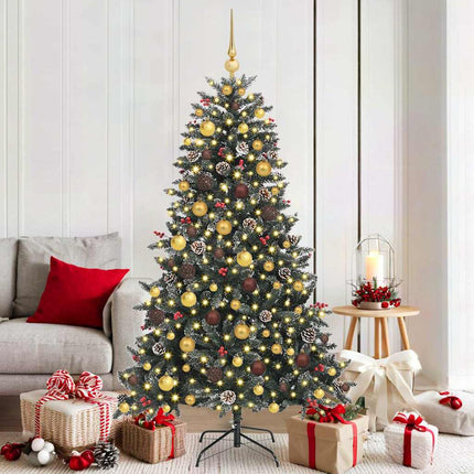Kunstkerstboom Met 150 Led Groen Pvc En Plastic En Staal