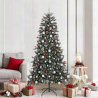 210 cm / met LED's &witte ballen