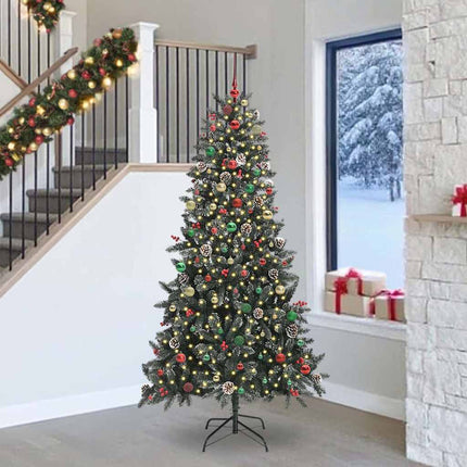 Kunstkerstboom Met 150 Led Groen Pvc En Plastic En Staal