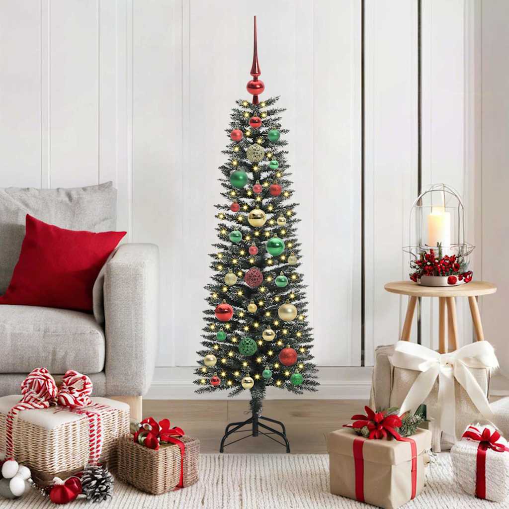 Kunstkerstboom met 150 LED Groen 120 cm PVC en Plastic en Staal