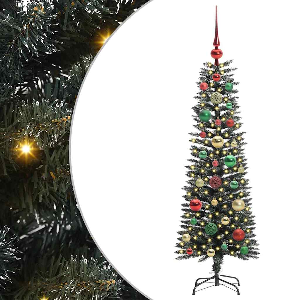 Kunstkerstboom met 150 LED Groen 120 cm PVC en Plastic en Staal