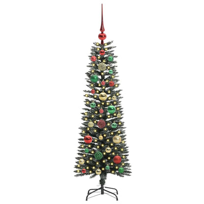 Kunstkerstboom met 150 LED Groen 120 cm PVC en Plastic en Staal