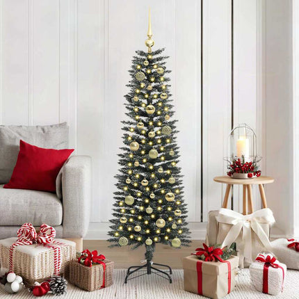 Kunstkerstboom Met 150 Led Groen Pvc En Plastic En Staal