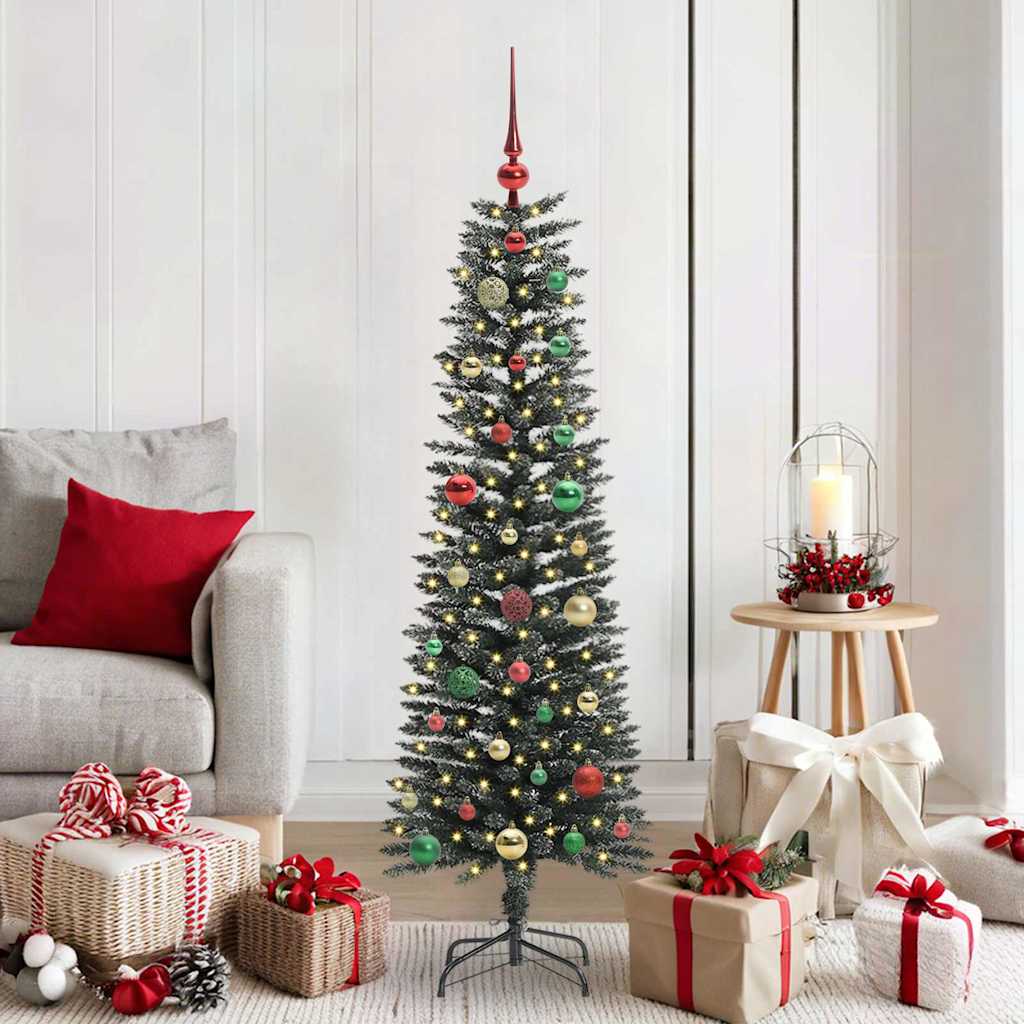 Kunstkerstboom met 150 LED Groen 150 cm PVC en Plastic en Staal