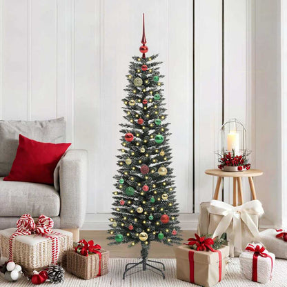 Kunstkerstboom met 150 LED Groen 150 cm PVC en Plastic en Staal