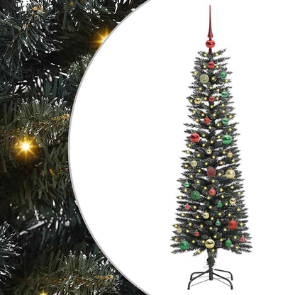 Kunstkerstboom met 150 LED Groen 150 cm PVC en Plastic en Staal