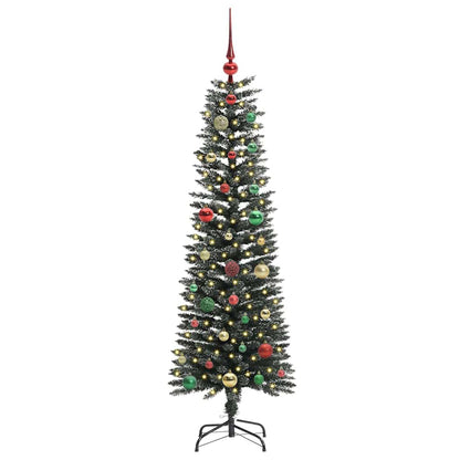 Kunstkerstboom met 150 LED Groen 150 cm PVC en Plastic en Staal