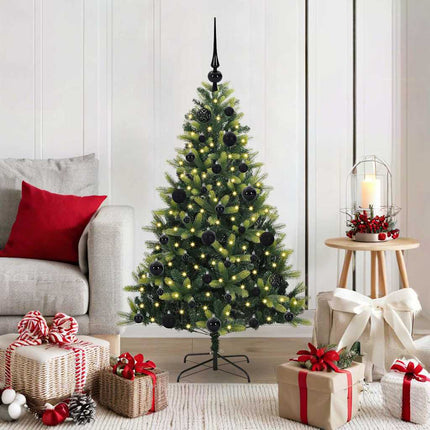 Kunstkerstboom Met Scharnier 150 Leds Groen Pvc En Pe