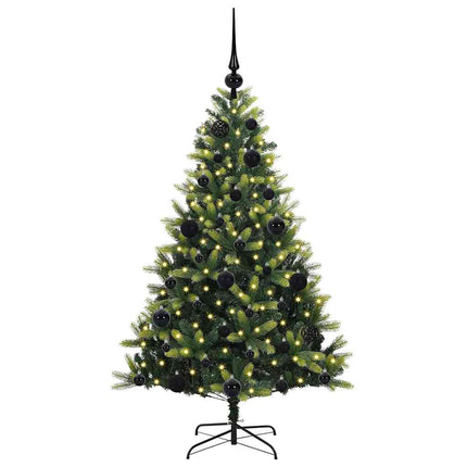 Kunstkerstboom Met Scharnier 150 Leds Groen Pvc En Pe