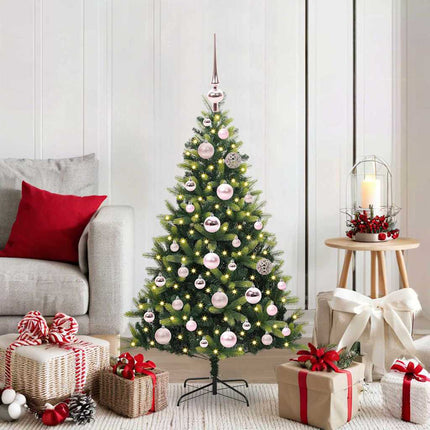 Kunstkerstboom Met Scharnier 150 Leds Groen Pvc En Pe