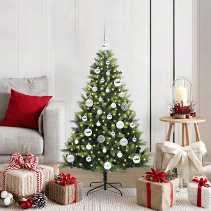 Kunstkerstboom Met Scharnier 150 Leds Groen Pvc En Pe