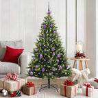 150 cm / met LEDs en lilac ballen
