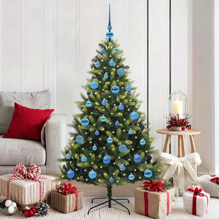 Kunstkerstboom Met Scharnier 150 Leds Groen Pvc En Pe