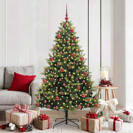Kunstkerstboom Met Scharnier 150 Leds Groen Pvc En Pe