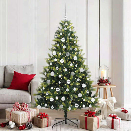 Kunstkerstboom Met Scharnier 150 Leds Groen Pvc En Pe