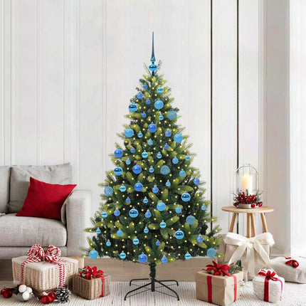 Kunstkerstboom Met Scharnier 150 Leds Groen Pvc En Pe