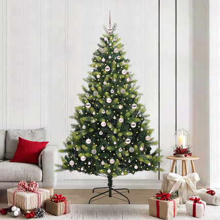 Kunstkerstboom Met Scharnier 150 Leds Groen Pvc En Pe