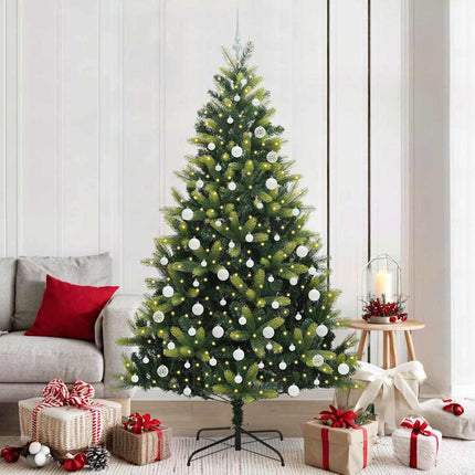 Kunstkerstboom Met Scharnier 150 Leds Groen Pvc En Pe