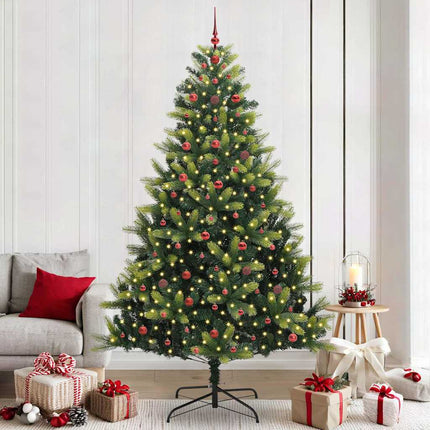 Kunstkerstboom Met Scharnier 150 Leds Groen Pvc En Pe
