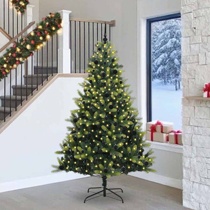 Kunstkerstboom Met Scharnier 150 Leds Groen Pvc En Pe