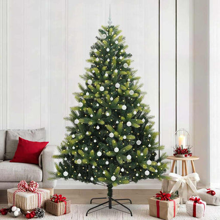 Kunstkerstboom Met Scharnier 150 Leds Groen Pvc En Pe