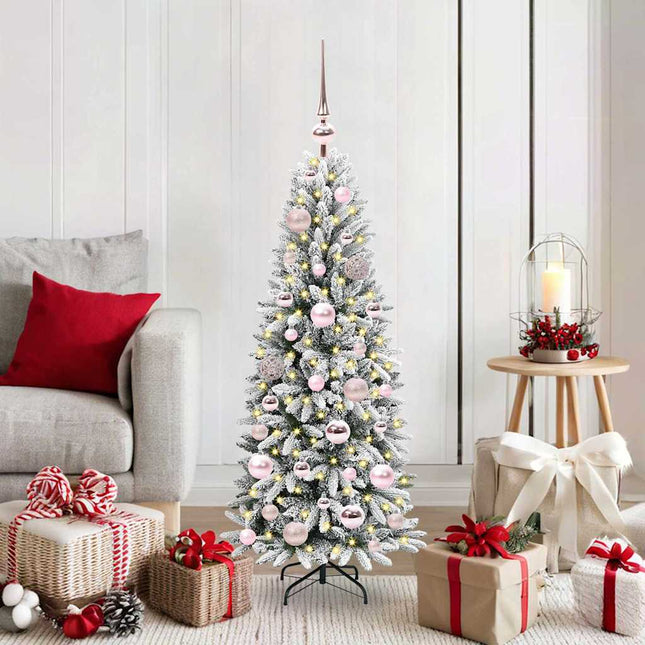 Kunstkerstboom Wit Pvc En Plastic En Staal En Pe