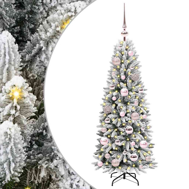 Kunstkerstboom Wit Pvc En Plastic En Staal En Pe