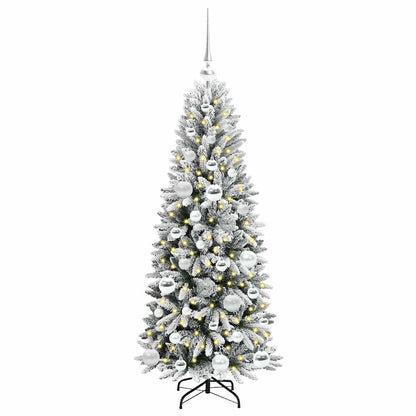 Kunstkerstboom Wit 120 cm PVC en Plastic en Staal en PE