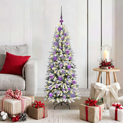 Kunstkerstboom Wit Pvc En Plastic En Staal En Pe
