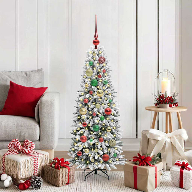 Kunstkerstboom Wit Pvc En Plastic En Staal En Pe
