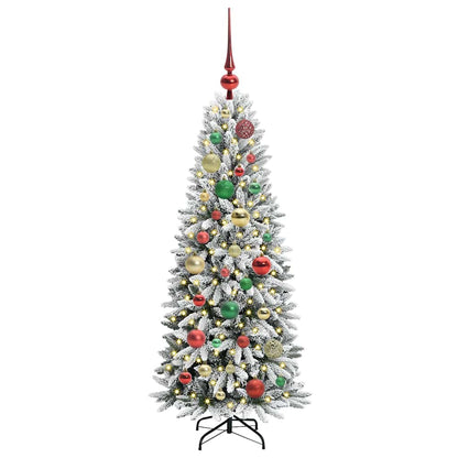 Kunstkerstboom Wit 120 cm PVC en Plastic en Staal en PE