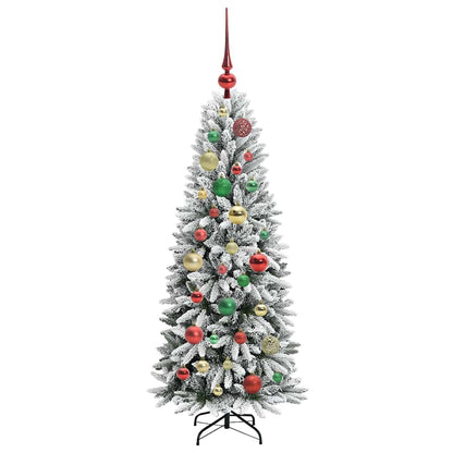 Kunstkerstboom Wit 120 cm PVC en Plastic en Staal en PE