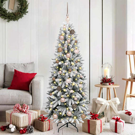 Kunstkerstboom Wit Pvc En Plastic En Staal En Pe