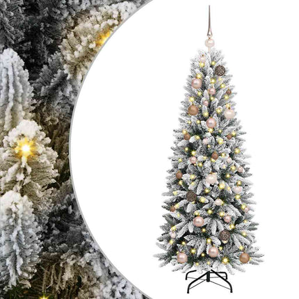 Kunstkerstboom Wit Pvc En Plastic En Staal En Pe