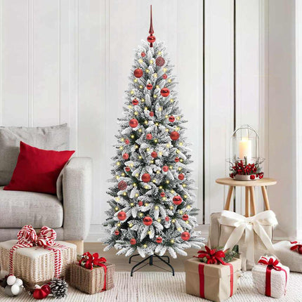 Kunstkerstboom Wit Pvc En Plastic En Staal En Pe