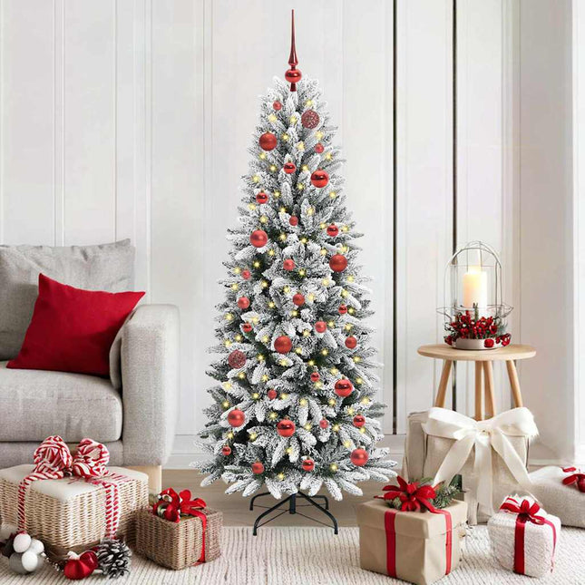 Kunstkerstboom Wit Pvc En Plastic En Staal En Pe