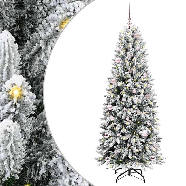 Kunstkerstboom Wit Pvc En Plastic En Staal En Pe