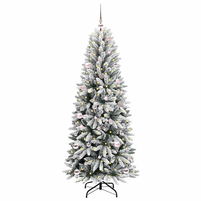 Kunstkerstboom Wit Pvc En Plastic En Staal En Pe