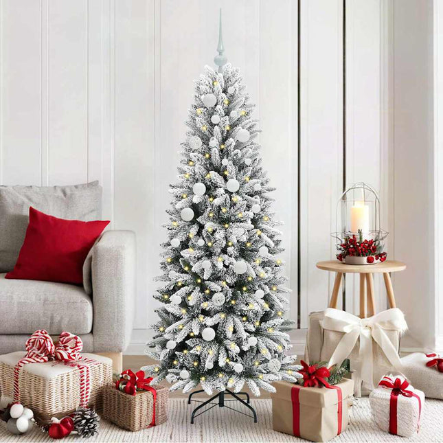 Kunstkerstboom Wit Pvc En Plastic En Staal En Pe
