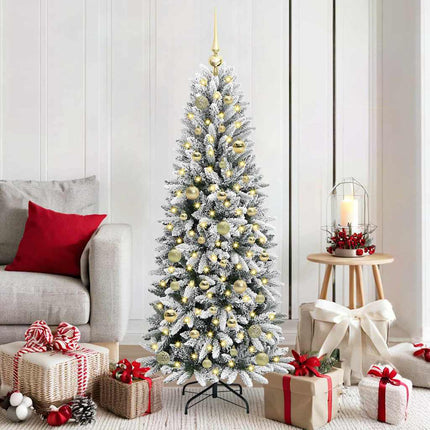 Kunstkerstboom Wit Pvc En Plastic En Staal En Pe
