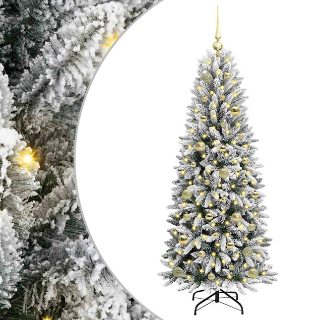 Kunstkerstboom Wit Pvc En Plastic En Staal En Pe